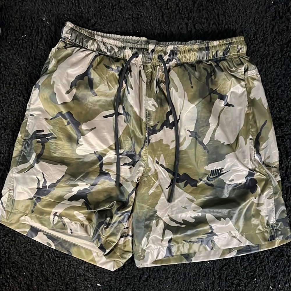 Nike Green and Gray Athletic Shorts
